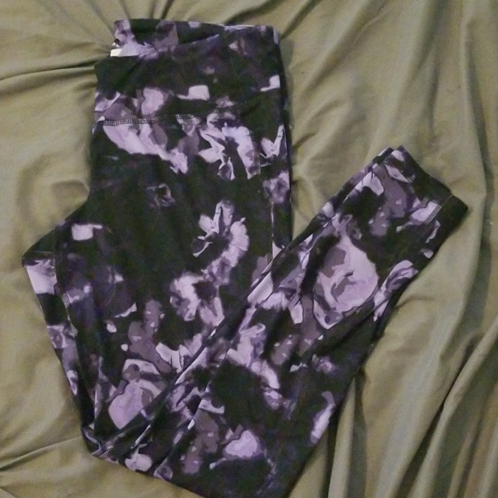 Womens Purple Rose Athletic Pants